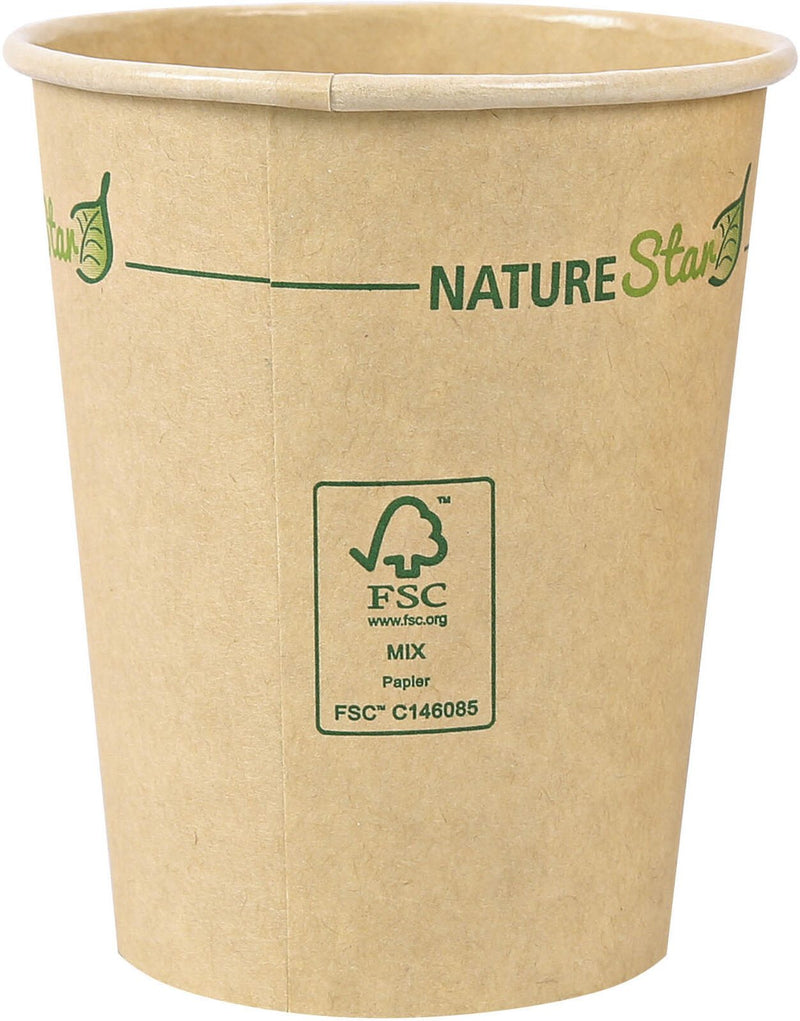 NATURE Star Mocca Einweg-Kaffeebecher 8 cm 0,2 l braun