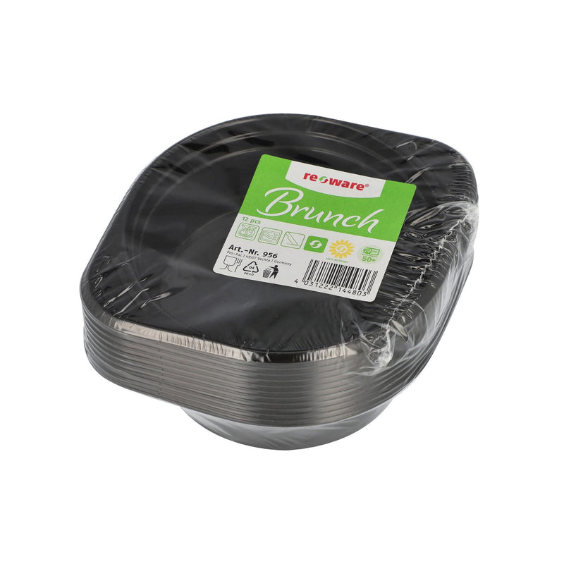 PAPSTAR Mehrweg-Suppenteller 15.6 cm 500 ml schwarz