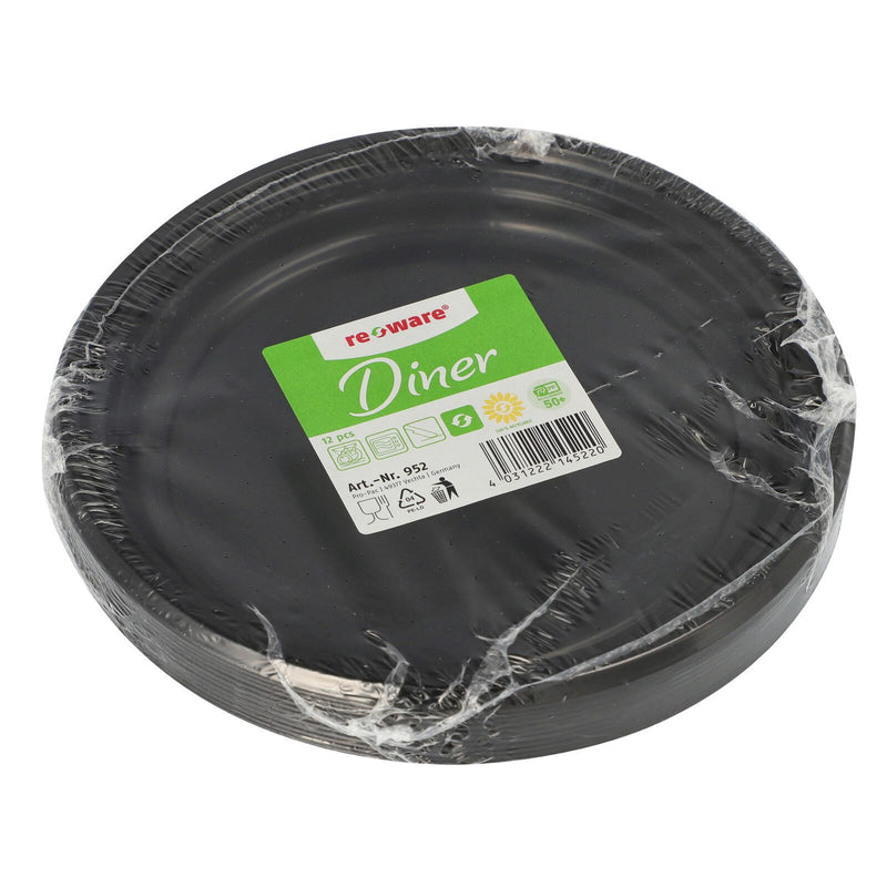 PROPAC Mehrweg-Menüteller 22 cm schwarz