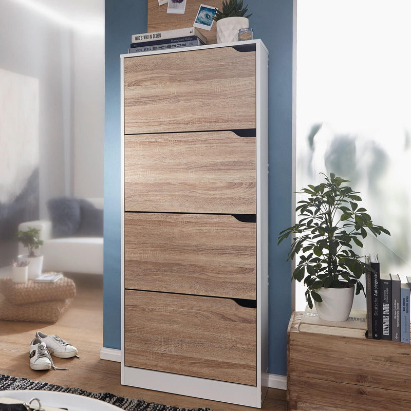 WOHNLING Schuhschrank WL5.036 eiche/weiß