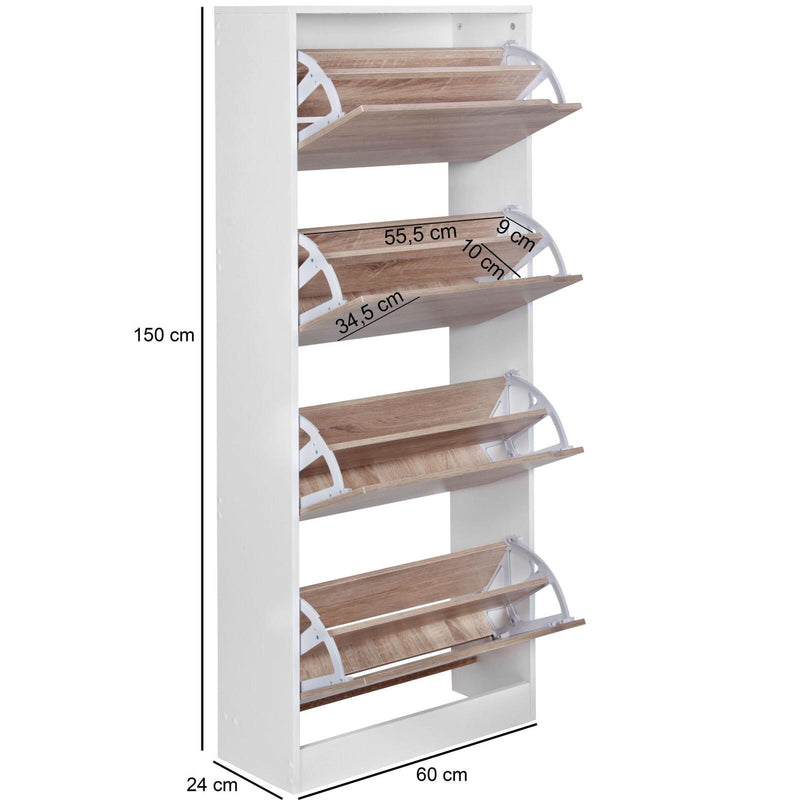 WOHNLING Schuhschrank WL5.036 eiche/weiß