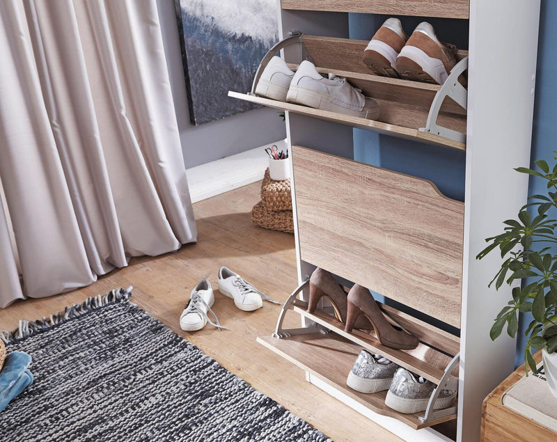 WOHNLING Schuhschrank WL5.036 eiche/weiß