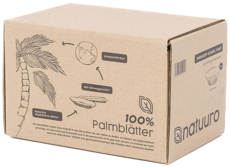 natuuro® Palmblatt-Schalen 15 cm braun