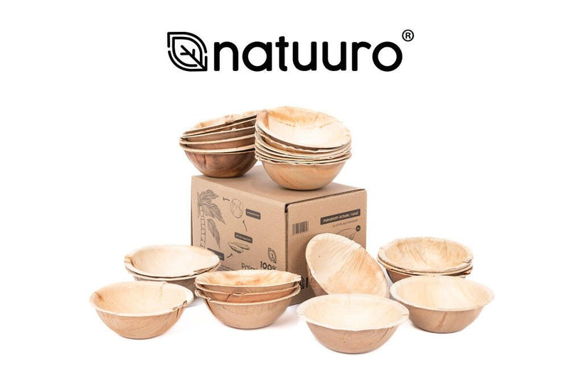 natuuro® Palmblatt-Schalen 15 cm braun