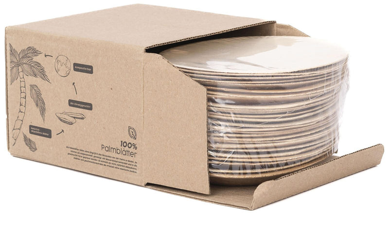 natuuro® Palmblatt-Teller 18 cm braun