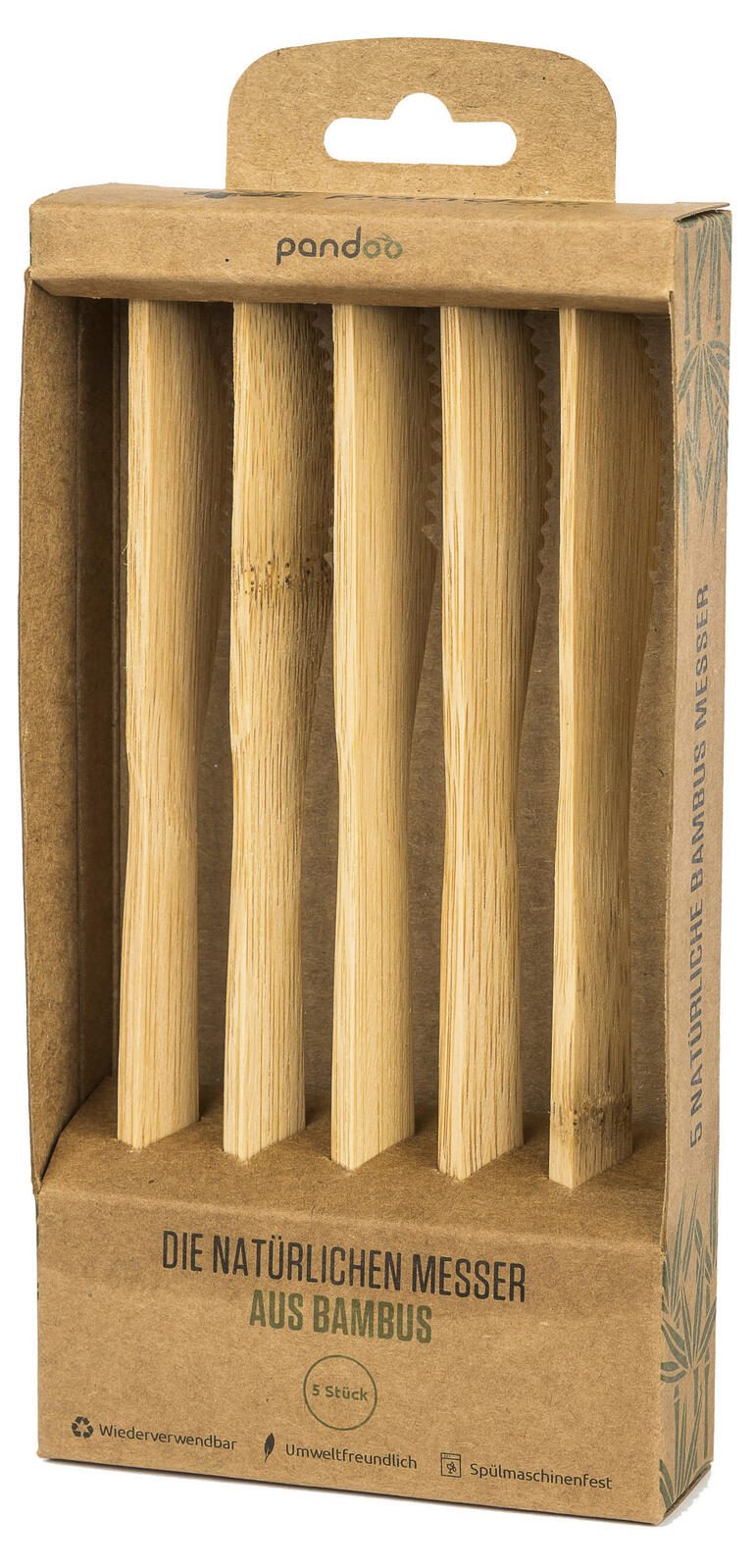 pandoo Mehrweg-Messer braun 100% Bambus