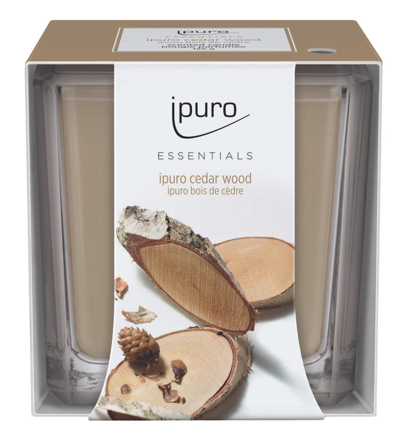 ipuro Cedar Wood Duftkerze 6.5 cm beige