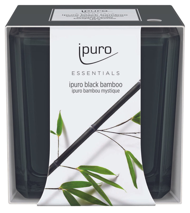 ipuro Black Bamboo Duftkerze 6.5 cm schwarz