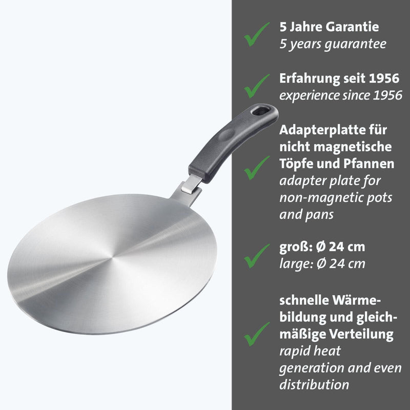 WESTMARK Induktion-Adapterplatte 24 cm silber
