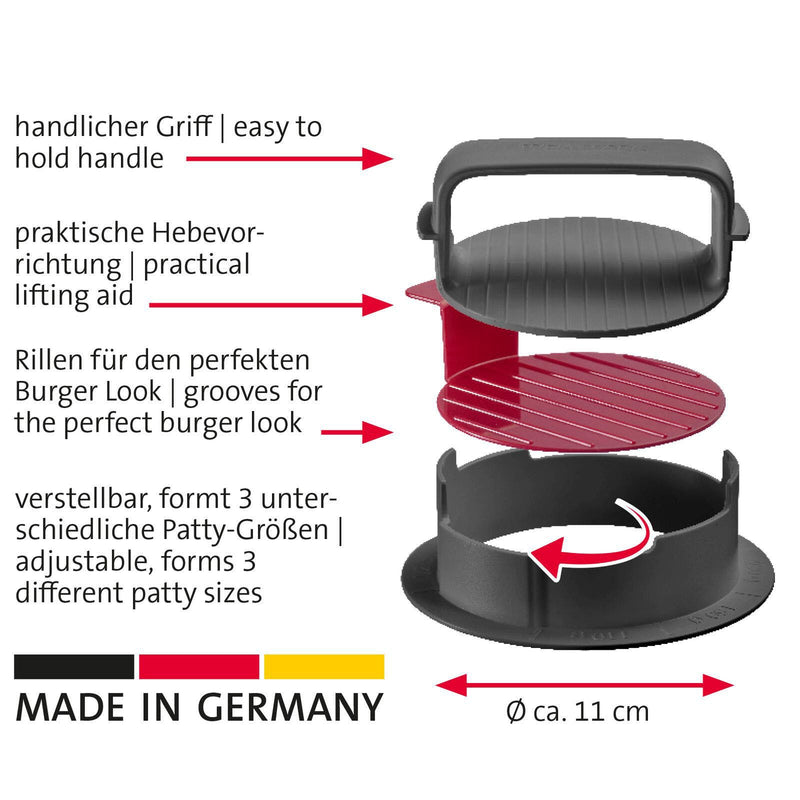 WESTMARK Vario Plus Hamburgerpresse grau