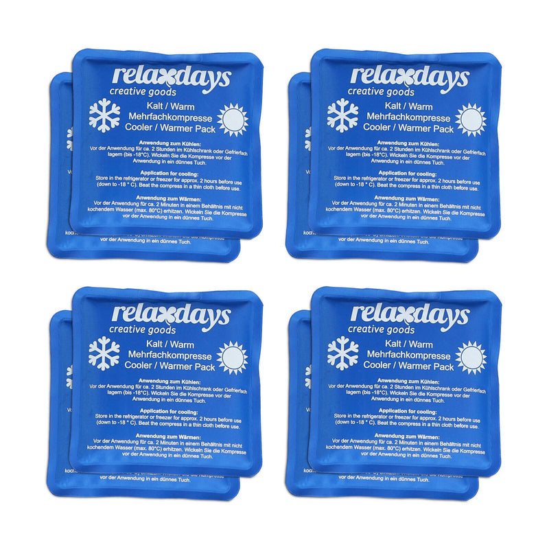 relaxdays Kühlpads 11 cm x 11 cm blau