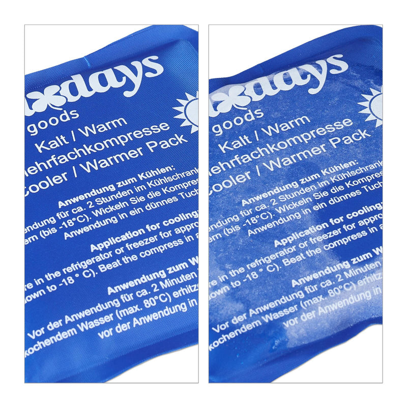 relaxdays Kühlpads 11 cm x 11 cm blau