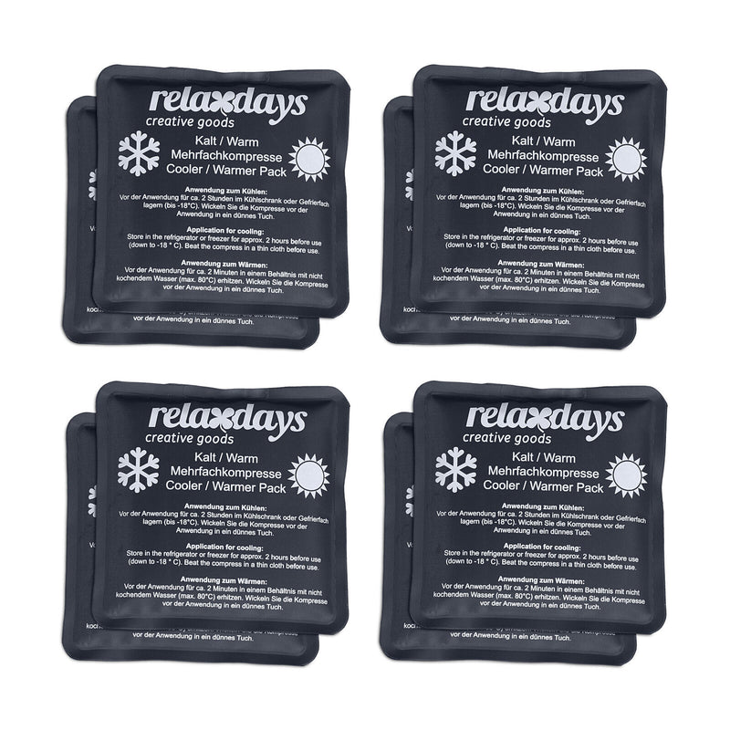 relaxdays Kühlpads 11 cm x 11 cm schwarz