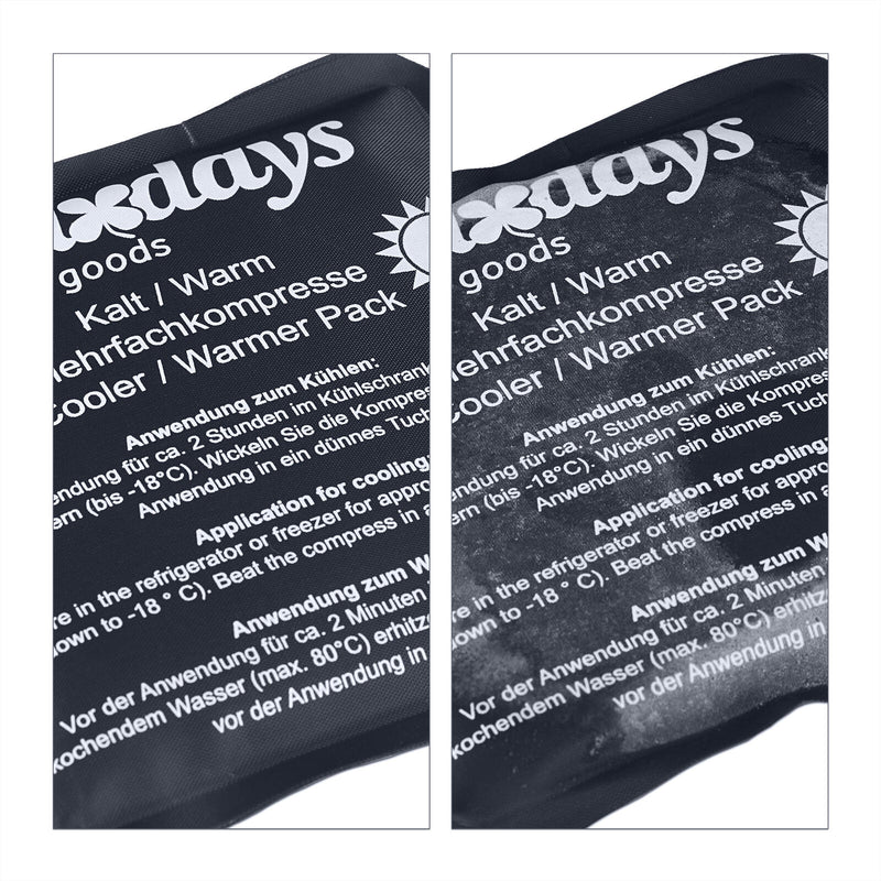 relaxdays Kühlpads 11 cm x 11 cm schwarz