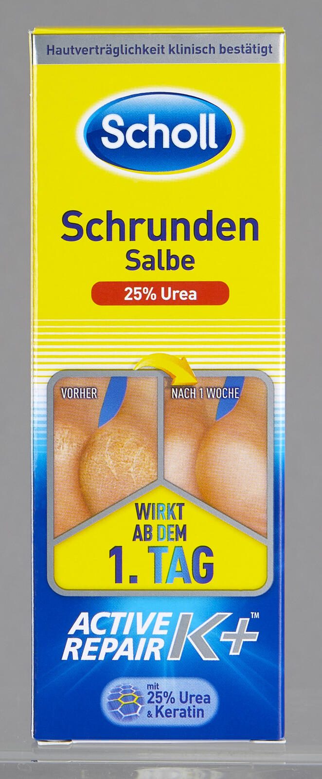 Scholl Schrundensalbe Active Repair K+ Fußcreme 60,0 ml