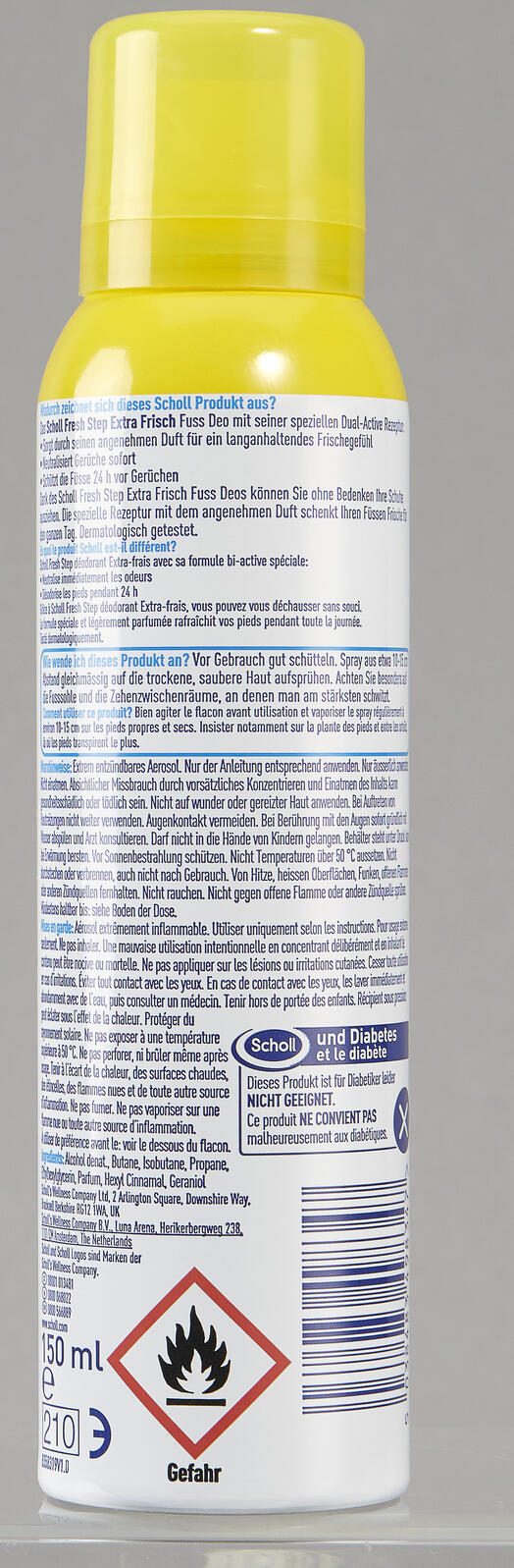 Scholl Extra Frisch Fußdeo 150,0 ml