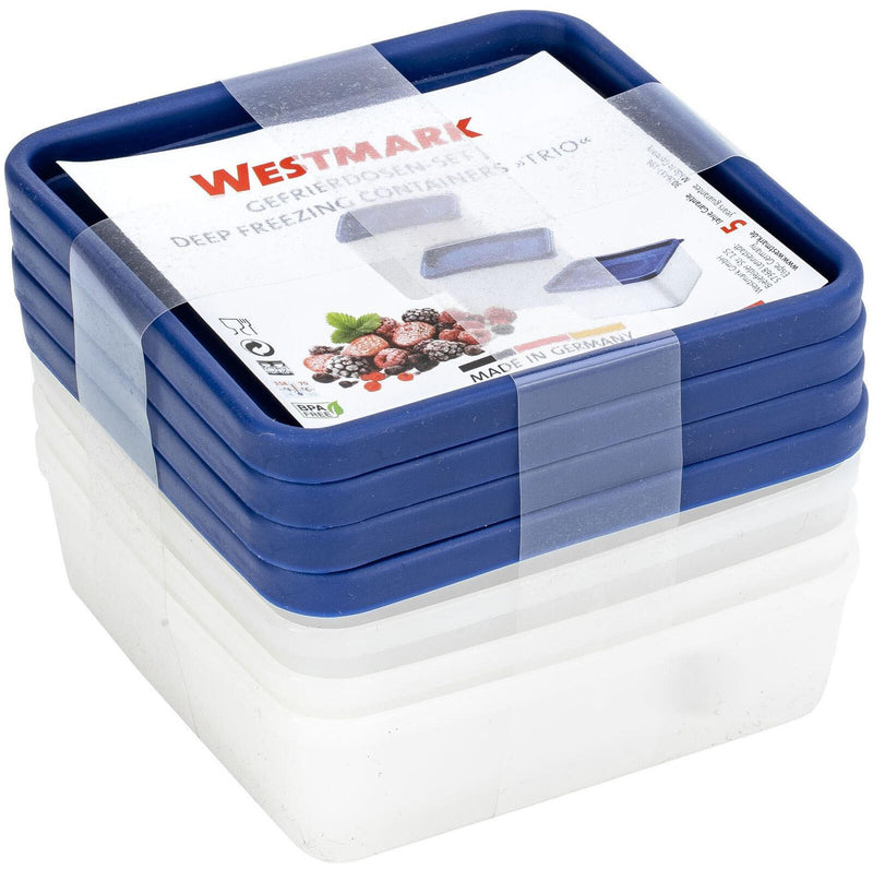 WESTMARK Frischhaltedosen-Set Trio 3.6 cm hoch 0,25 l weiß, blau