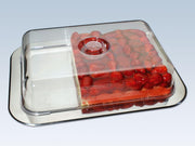 chg Frischhalteplatte 8.5 cm hoch silber, transparent