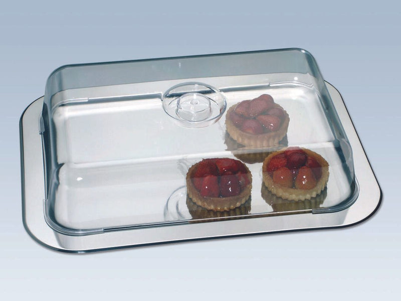 chg Frischhalteplatte 8.5 cm hoch silber, transparent