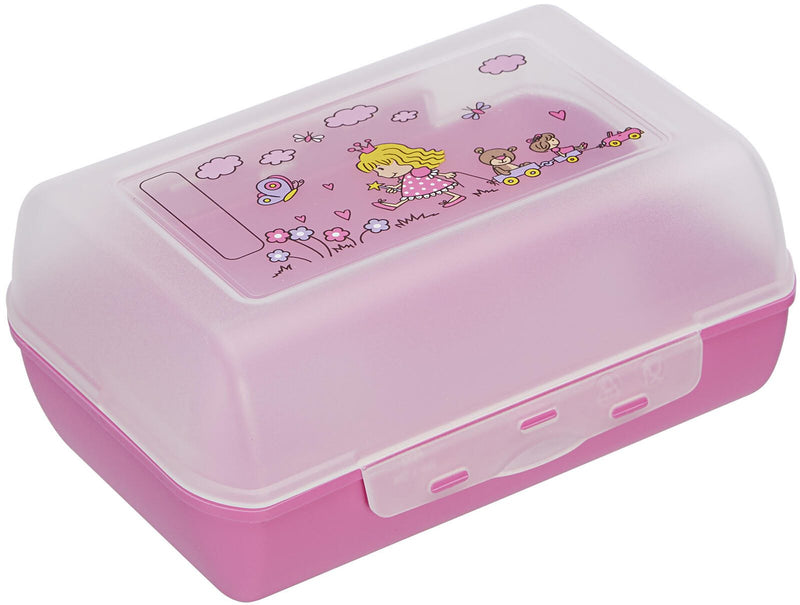 emsa Kinder Trinkflasche & Lunchbox Flasche: 0,4 l, Brotdose: 7,0 x 18,0 cm transparent, rosa