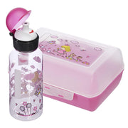 emsa Kinder Trinkflasche & Lunchbox Flasche: 0,4 l, Brotdose: 7,0 x 18,0 cm transparent, rosa