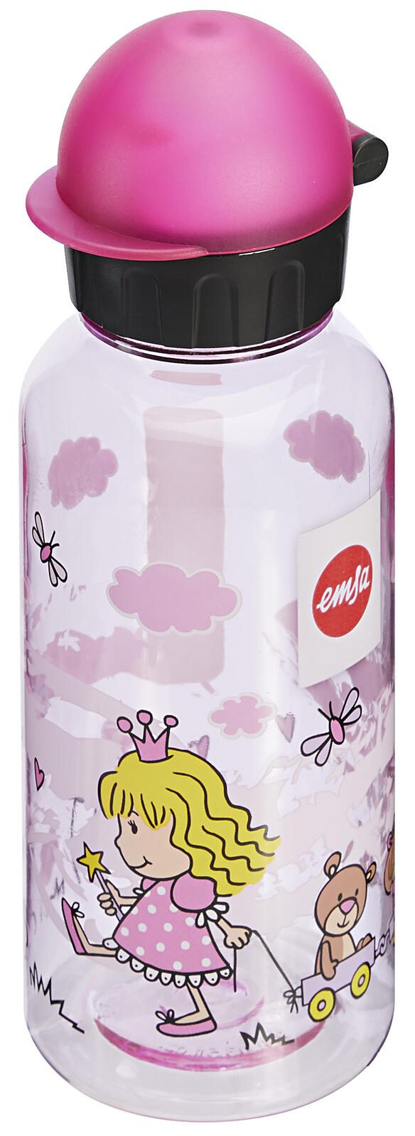 emsa Kinder Trinkflasche & Lunchbox Flasche: 0,4 l, Brotdose: 7,0 x 18,0 cm transparent, rosa