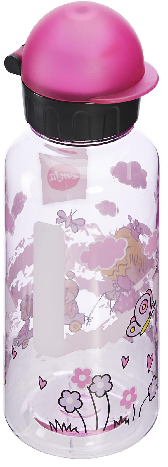 emsa Kinder Trinkflasche & Lunchbox Flasche: 0,4 l, Brotdose: 7,0 x 18,0 cm transparent, rosa