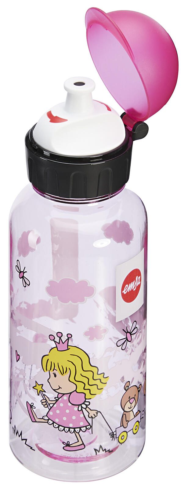 emsa Kinder Trinkflasche & Lunchbox Flasche: 0,4 l, Brotdose: 7,0 x 18,0 cm transparent, rosa