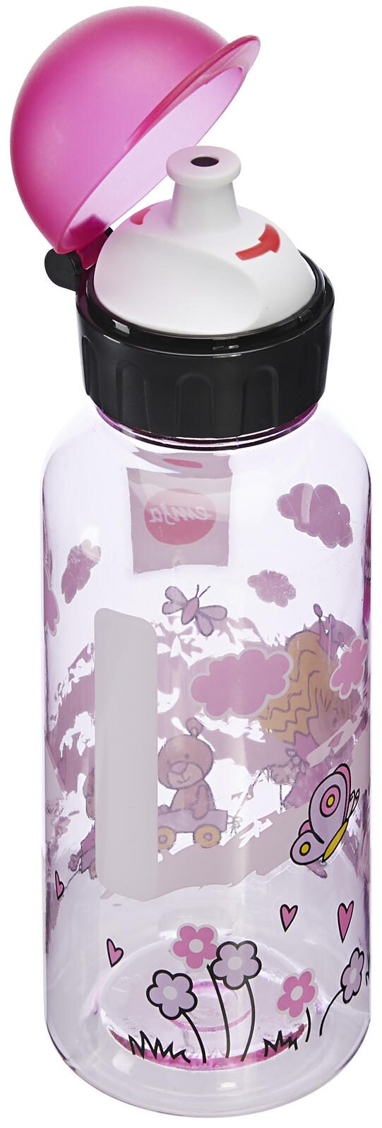 emsa Kinder Trinkflasche & Lunchbox Flasche: 0,4 l, Brotdose: 7,0 x 18,0 cm transparent, rosa