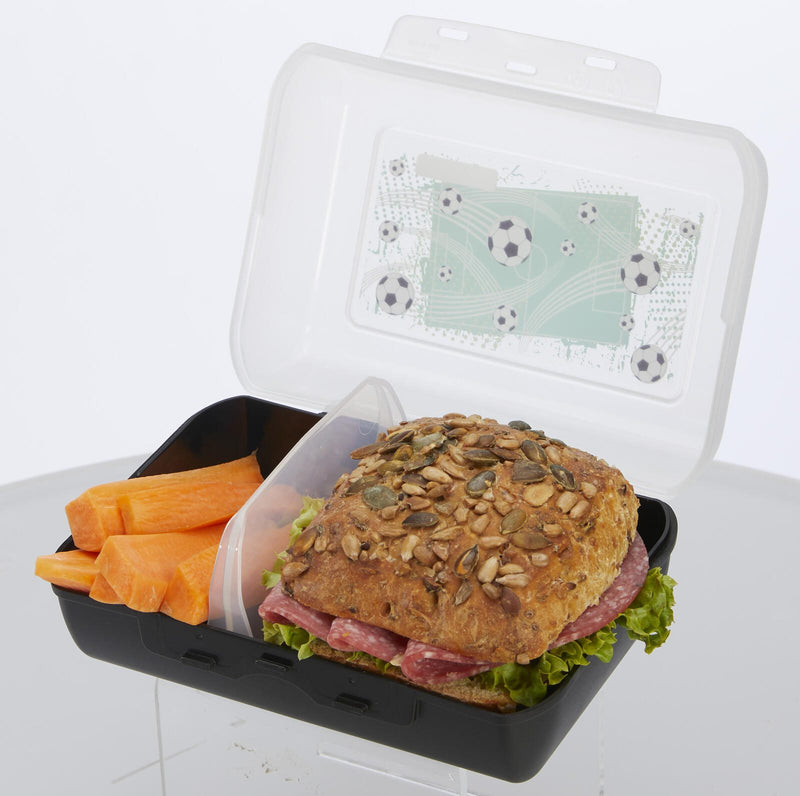 emsa Kinder Trinkflasche & Lunchbox Flasche: 0,4 l, Brotdose: 7,0 x 18,0 cm transparent, grün