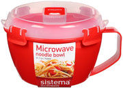 sistema® Mikrowellentopf 9.7 cm hoch rot, transparent