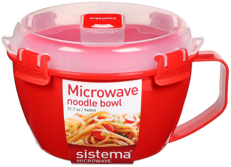 sistema® Mikrowellentopf 9.7 cm hoch rot, transparent