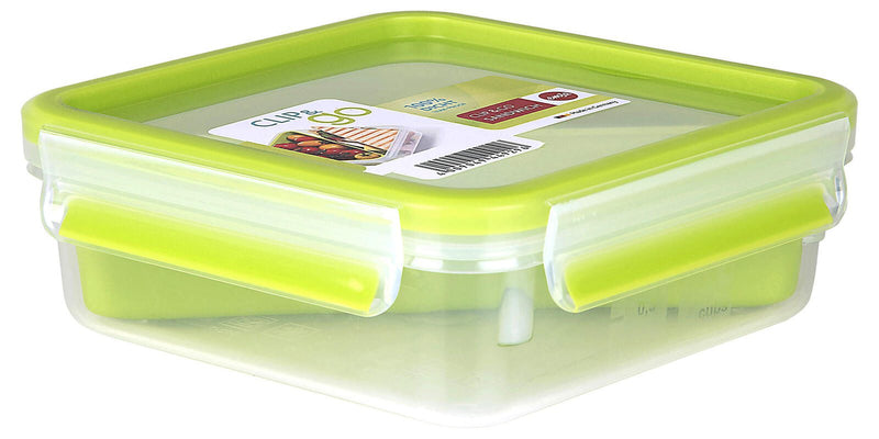 emsa Lunchbox CLIP & GO 5.8 cm hoch 0,85 l transparent/grün
