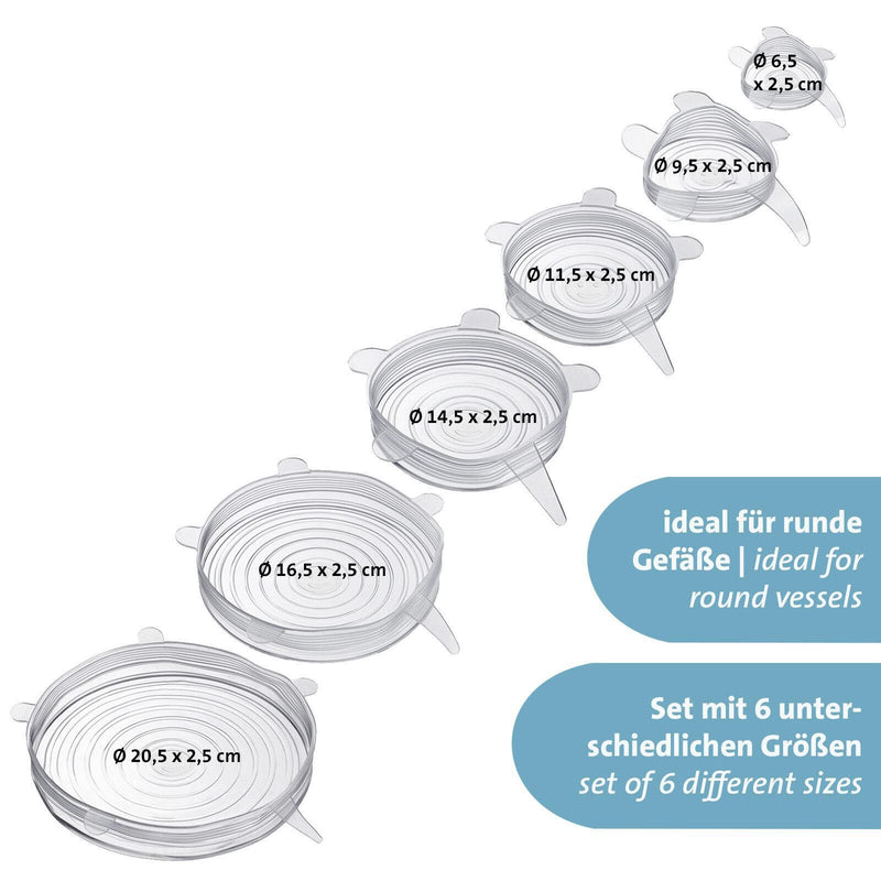 WESTMARK Frischhaltedeckel-Set Silikon Round transparent