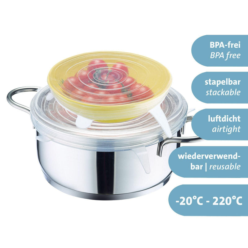 WESTMARK Frischhaltedeckel-Set Silikon Round transparent