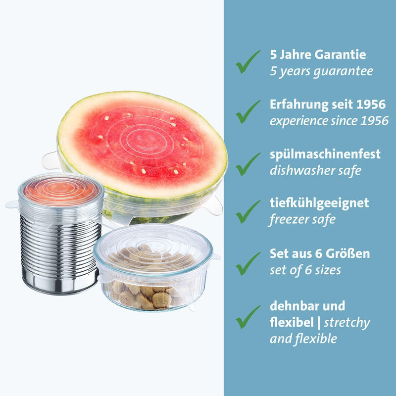 WESTMARK Frischhaltedeckel-Set Silikon Round transparent