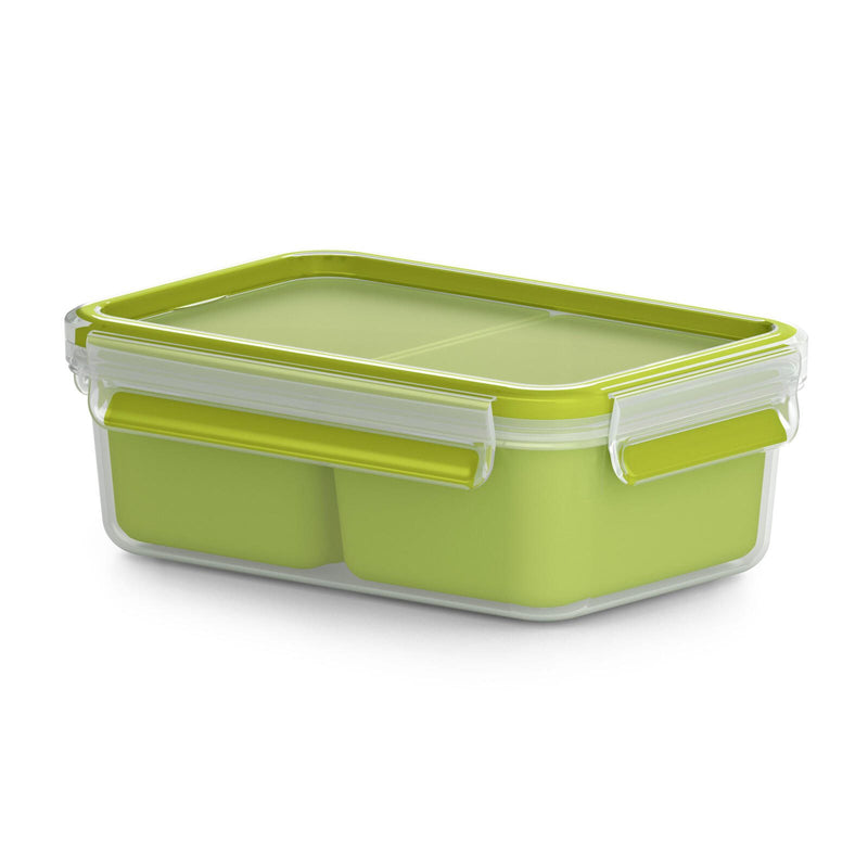 emsa Lunchbox CLIP & GO 7 cm hoch 1,0 l transparent/grün