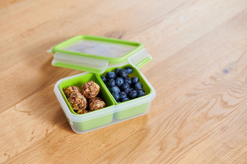 emsa Lunchbox CLIP & GO 7 cm hoch 1,0 l transparent/grün