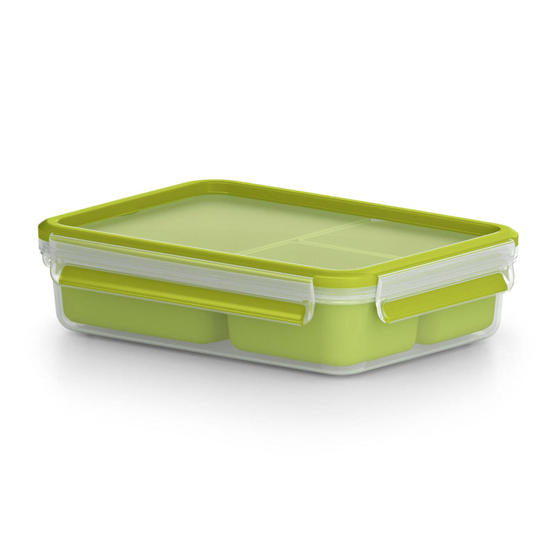 emsa Lunchbox CLIP & GO 5.8 cm hoch 1,2 l transparent/grün