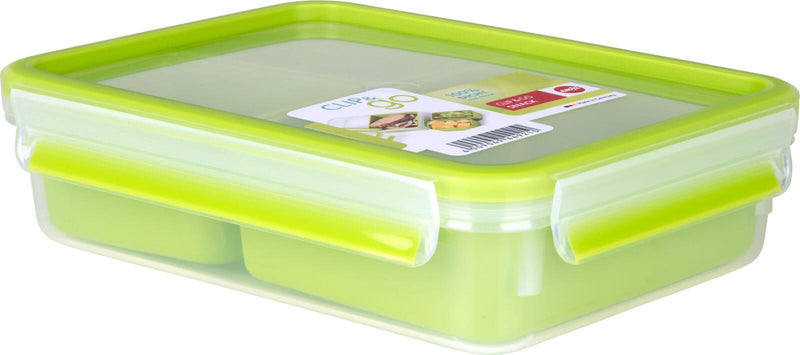 emsa Lunchbox CLIP & GO 5.8 cm hoch 1,2 l transparent/grün