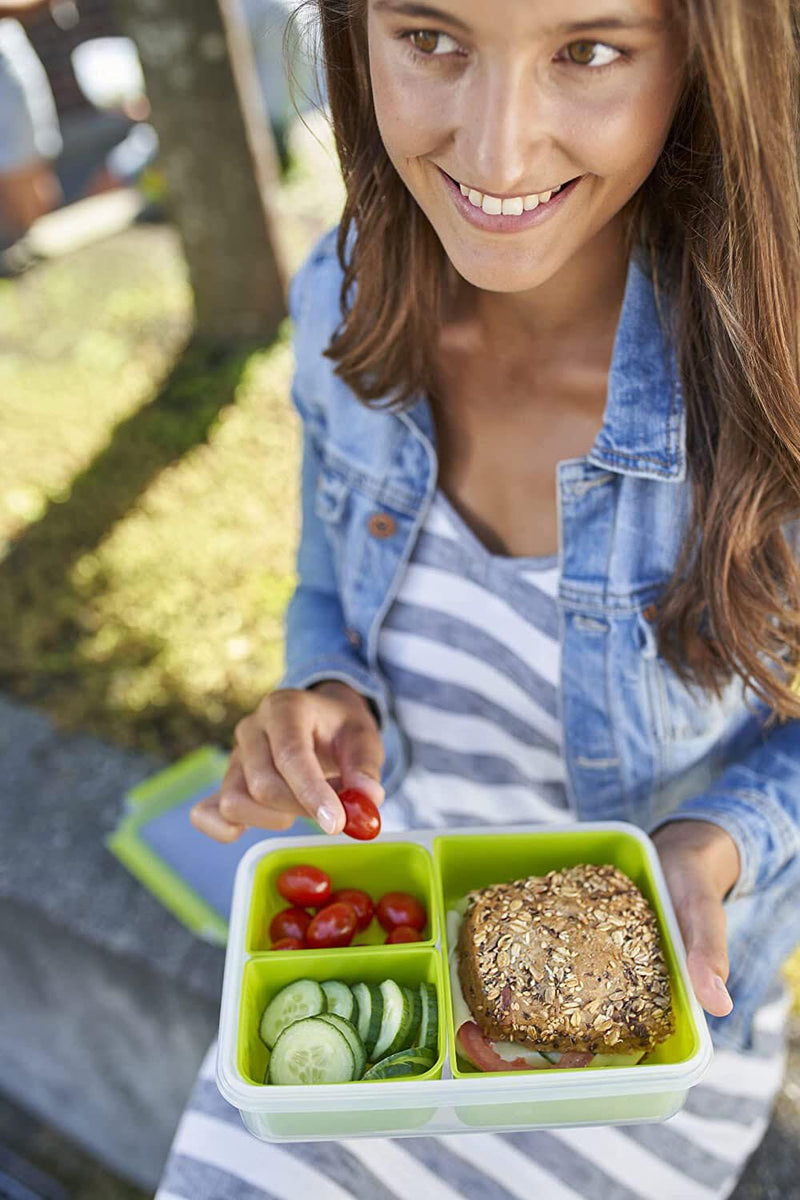 emsa Lunchbox CLIP & GO 5.8 cm hoch 1,2 l transparent/grün