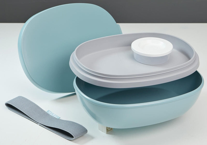 MEPAL Lunchbox Ellipse duo 7.5 cm hoch 825 + 600 ml nordic green