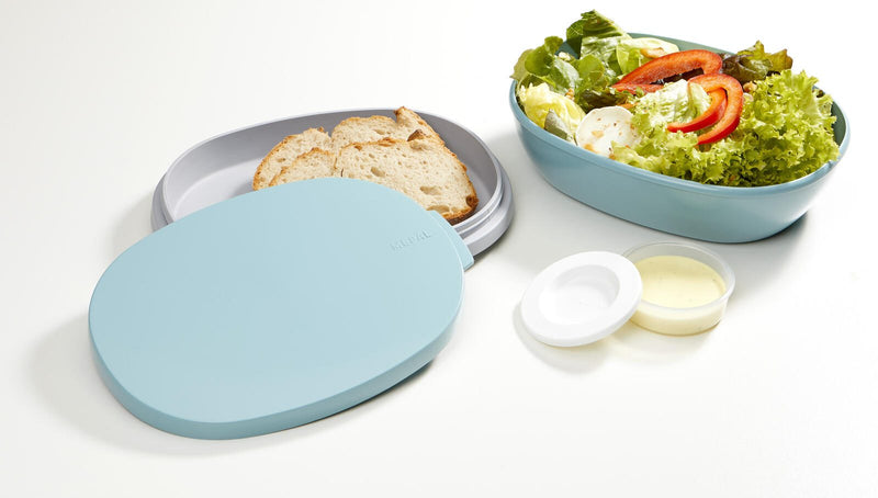 MEPAL Lunchbox Ellipse duo 7.5 cm hoch 825 + 600 ml nordic green