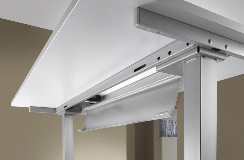 HAMMERBACHER elektrisch höhenverstellbarer Schreibtisch VXMST12/W/S weiß