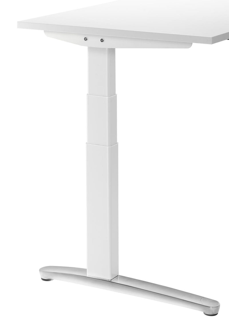 HAMMERBACHER elektrisch höhenverstellbarer Schreibtisch VXBHM19/W/WC weiß