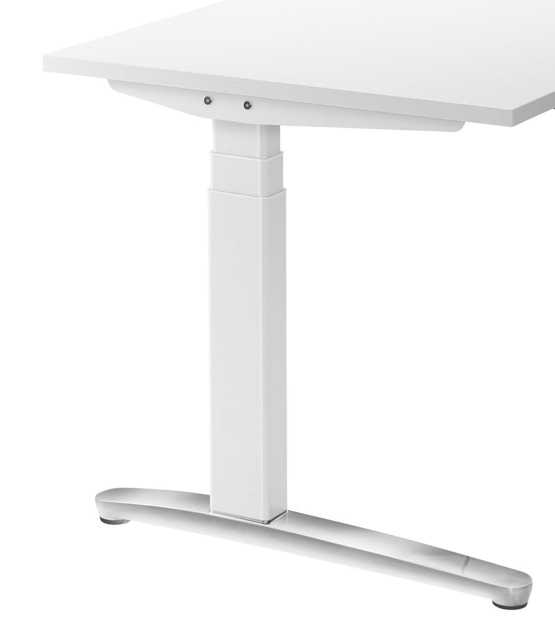 HAMMERBACHER elektrisch höhenverstellbarer Schreibtisch VXBHM19/W/WC weiß