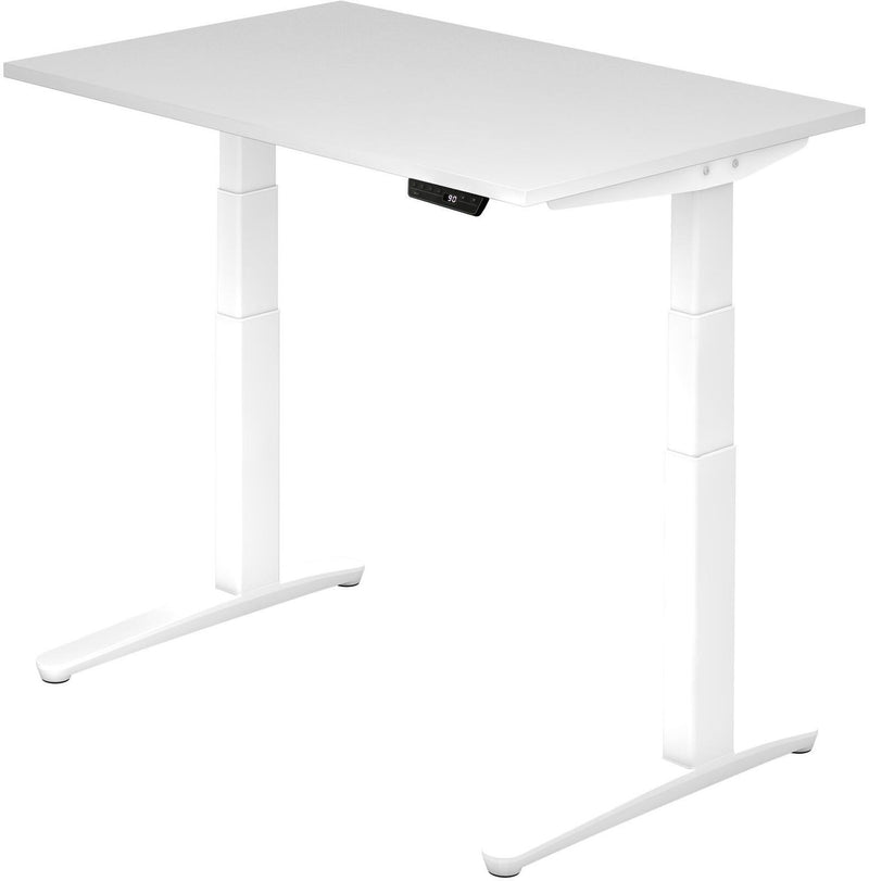 HAMMERBACHER elektrisch höhenverstellbarer Schreibtisch VXBHM12/W/WW weiß