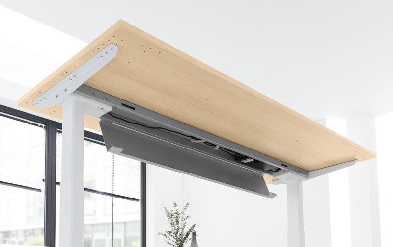 HAMMERBACHER elektrisch höhenverstellbarer Schreibtisch VXBHM12/W/WW weiß