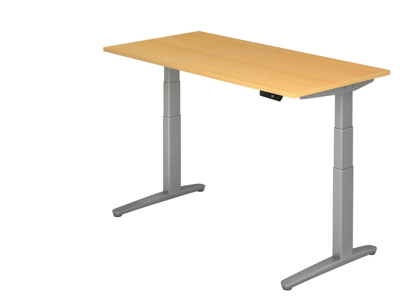 HAMMERBACHER elektrisch höhenverstellbarer Schreibtisch VXBHM16/6/SS buche