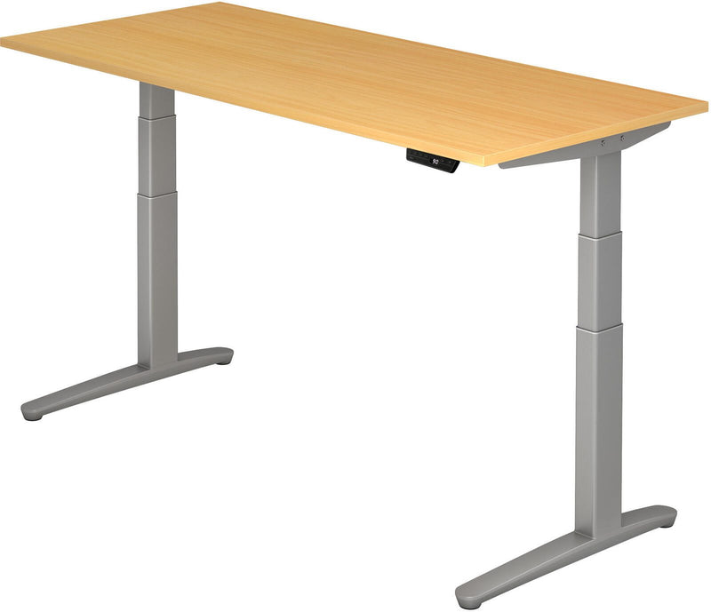 HAMMERBACHER elektrisch höhenverstellbarer Schreibtisch VXBHM19/6/SS buche